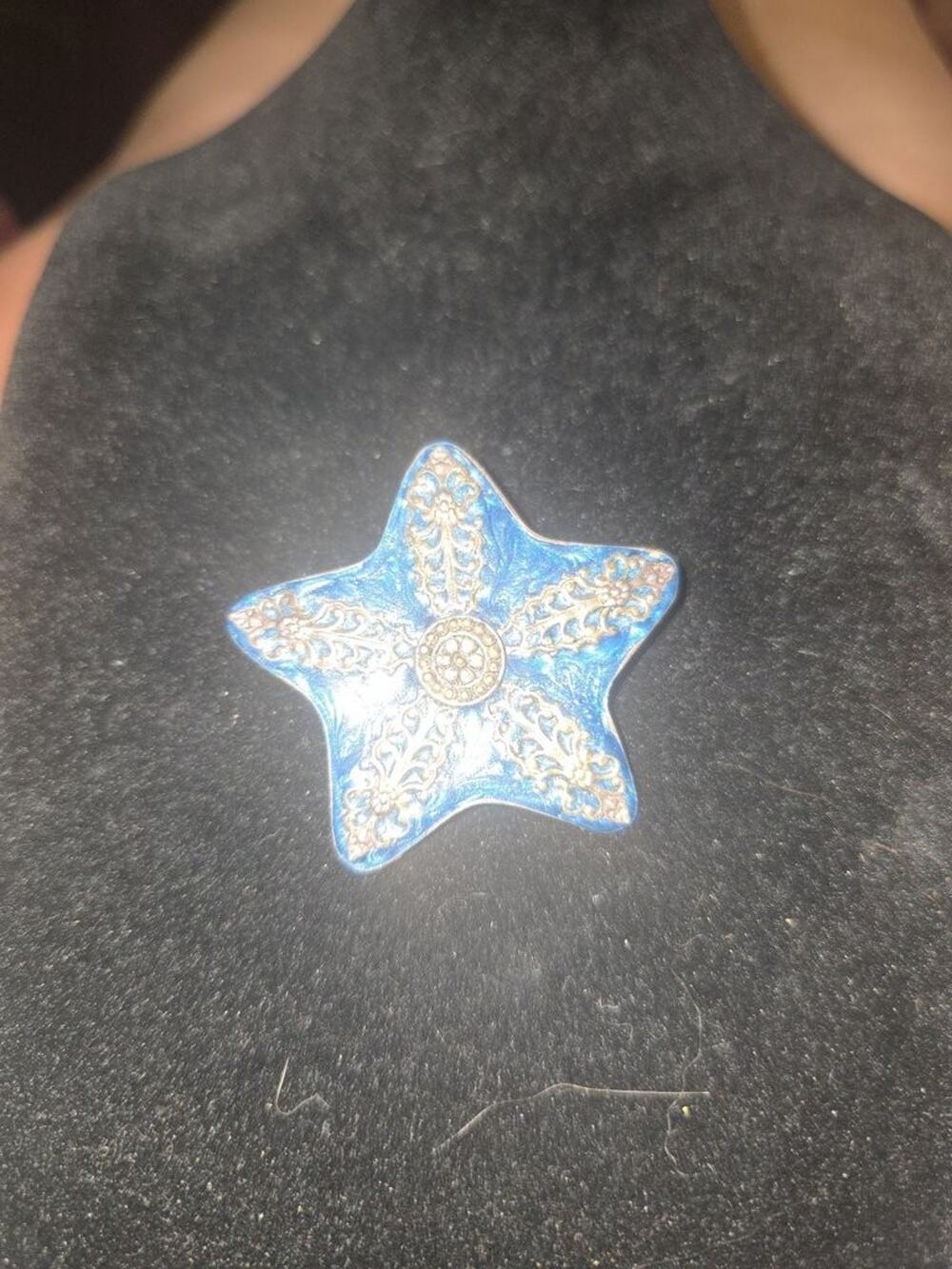 Vintage Star-Shaped Enamel Pendant